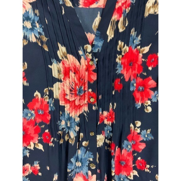 Charter Club Top Womens Medium‎ Floral Blouse - Picture 3 of 9